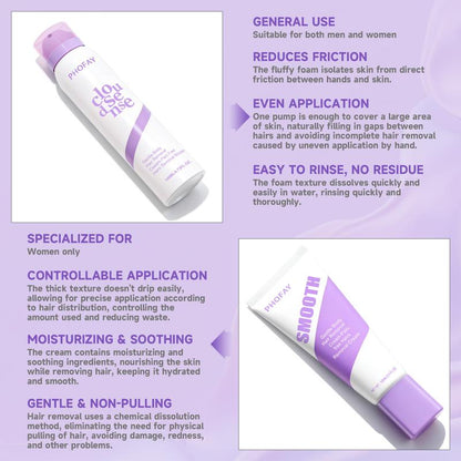 Bikini Pain-Free Hair Removal Cream for Sensitive Skin, Hypoallergenic Formula-Gentle & Fast-Acting Depilatory with Citrus Scent, Aloe & Hyaluronic Acid for Soothing Care, Suitable for Men & Women-DZT
