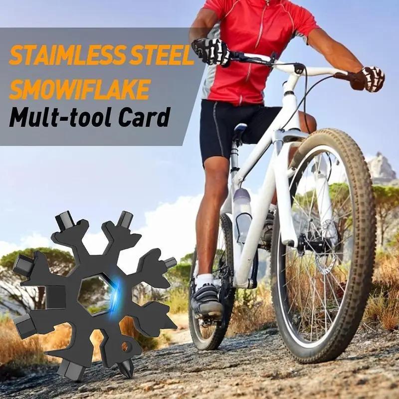 18-in-1 Multi-Function Snowflake Wrench🔧Outdoor, Cycling & Emergency Repair Tool-YOY