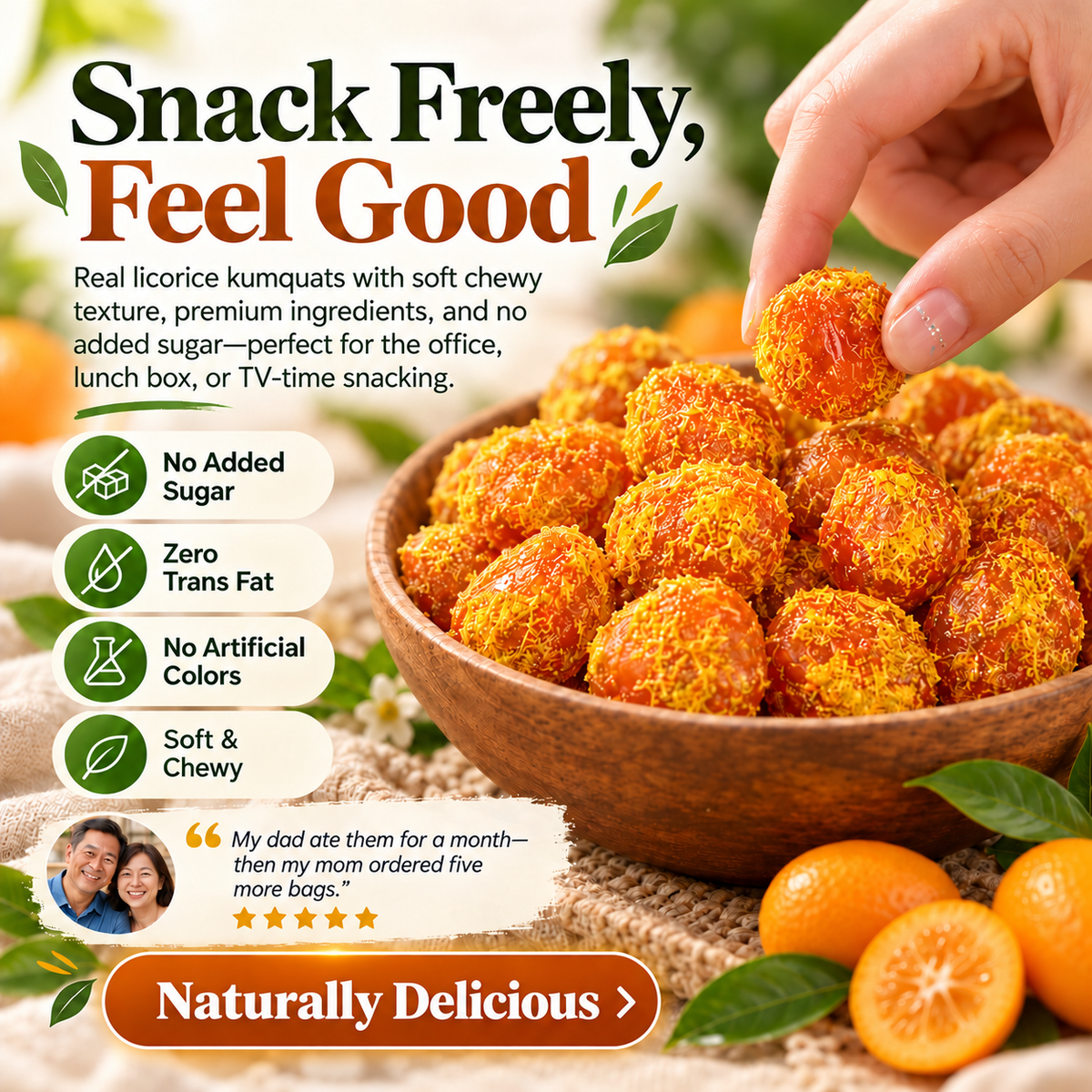 Natural Licorice Kumquats | Naturally Crafted with Real Fruit & Premium Ingredients-Hotitem