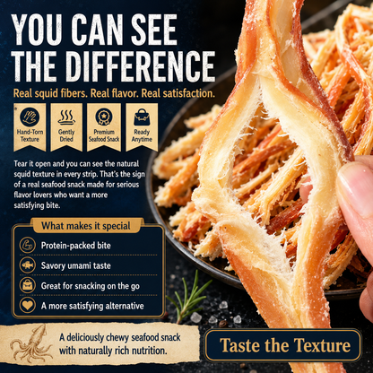 Premium Dried Squid Strips – Protein-Rich, Chewy & Savory Seafood Snack-NEX