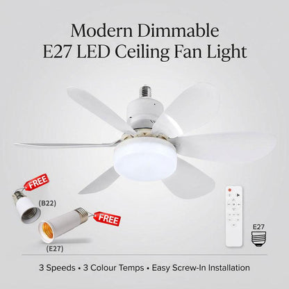 🚨 Turn ANY Light Socket Into A Powerful Ceiling Fan In 3 Seconds!-QZZ