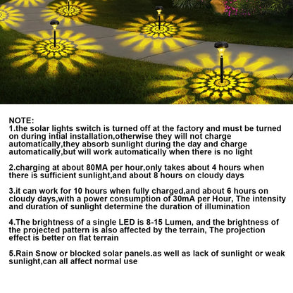 Premium Color-Changing Solar Pathway Lights | Waterproof Sunflower Projection Garden Decor 🌻✨ LGZ