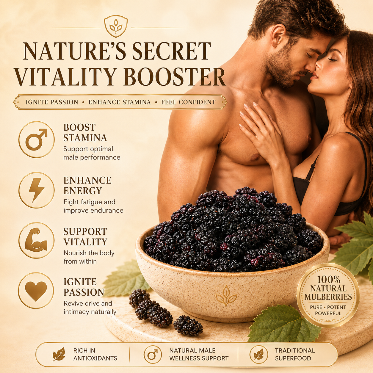 Organic-Style Dried Mulberries – Nutrient-Rich Superfood for Daily Nourishment & Balanced Living🍇-QZZ