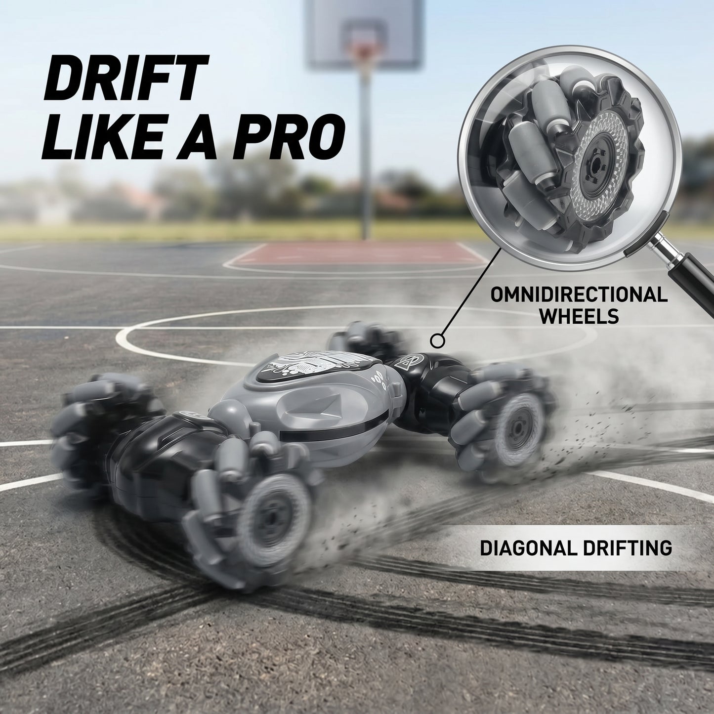 🚗Twist & Turn Gesture RC Car - No More Boring Toys! Dual Control Mode, All-Terrain Drift Stunt Car with Auto Demo & LED Light Show-AUX
