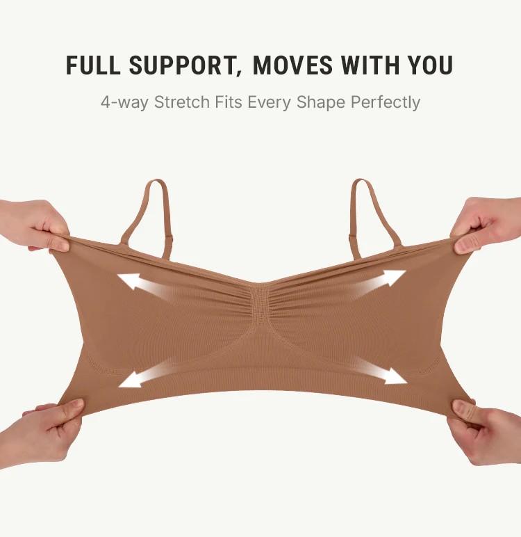 Seamless Comfort Wireless Bra, Plus Size Soft Support Bralette with Adjustable Straps, No Underwire Everyday Bra-TTT