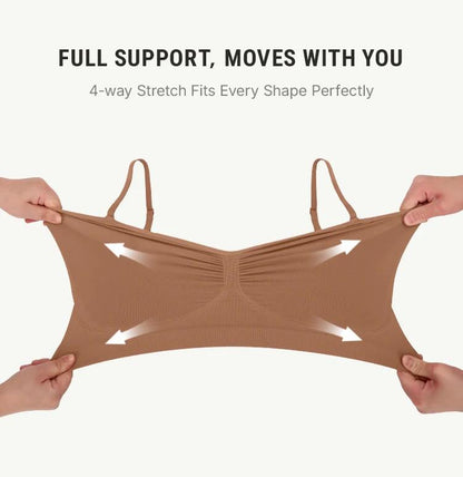 Seamless Comfort Wireless Bra, Plus Size Soft Support Bralette with Adjustable Straps, No Underwire Everyday Bra-TTT