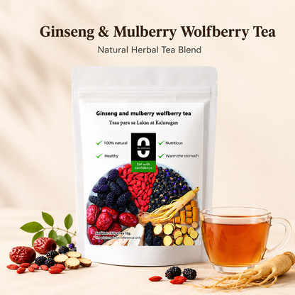✅🏆 Vitality Ginseng & Mulberry Wolfberry Tea, Natural Energy Support -XLB