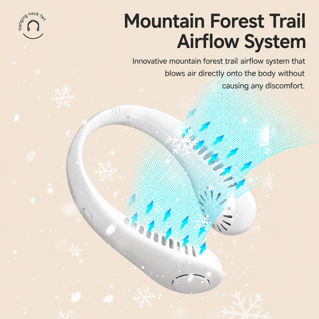 ❄️BreezeBud Bladeless Neck Fan | Hands-Free, No Hair-Tangle, USB Rechargeable Cooler for Summer Adventures & Everyday Life-WBJ
