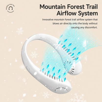 ❄️BreezeBud Bladeless Neck Fan | Hands-Free, No Hair-Tangle, USB Rechargeable Cooler for Summer Adventures & Everyday Life-WBJ