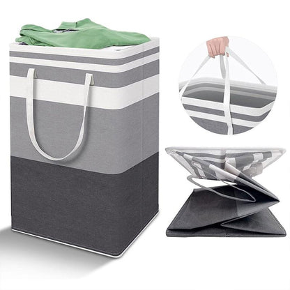 Collapsible Laundry Hamper Set, Large Capacity Fabric Laundry Baskets with Handles for Clothes & Storage-TTT