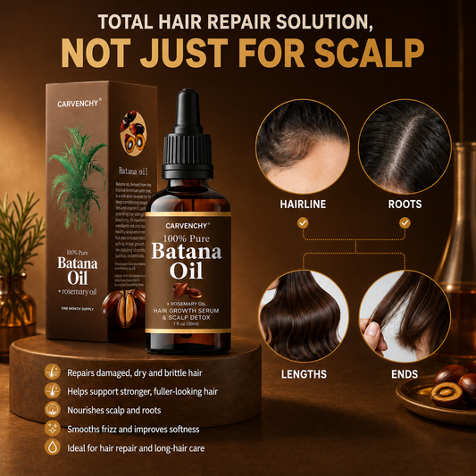 ✨ 100% Pure & Natural Batana Oil with Rosemary 🌿 Revitalizing Hair Growth Serum - Nourishes & Strengthens for Strong, Healthy Hair 🎁-XLB