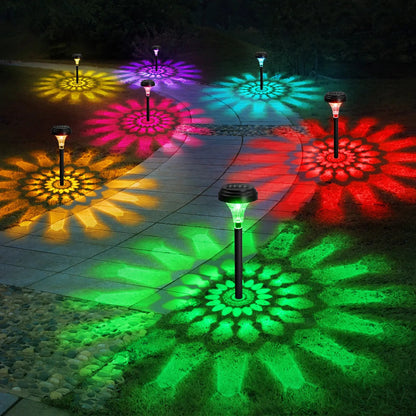 Premium Color-Changing Solar Pathway Lights | Waterproof Sunflower Projection Garden Decor 🌻✨ LGZ