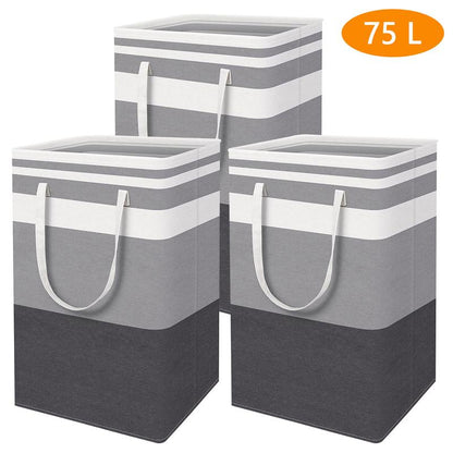 Collapsible Laundry Hamper Set, Large Capacity Fabric Laundry Baskets with Handles for Clothes & Storage-TTT