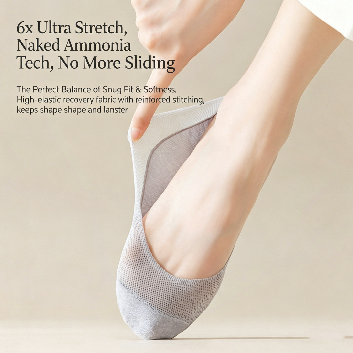 Non-Slip No-Show Socks for Women | 6x Stretch Invisible Socks for Flats & Loafers-QZZ