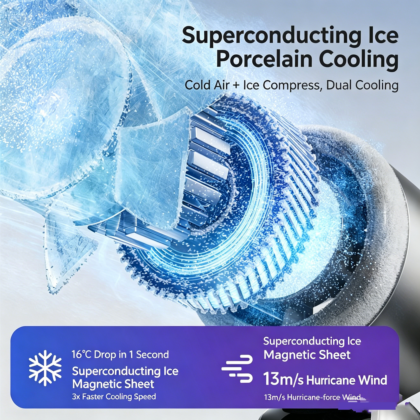 ⚡️ Say goodbye to summer sweat! 16°C Ice-Cooling Turbo Fan is now on FLASH SALE! Handheld, desktop, or neckwear—stay chilling anywhere. 🛒-QZZ