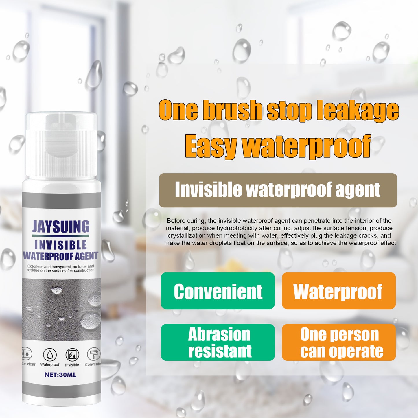 Premium Invisible Waterproof Agent | Anti-Leak Clear Repair Sealant 💧 LGZ