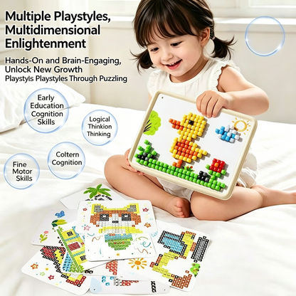 Kid's Mushroom Nail Puzzle Toy | Montessori Early Education, Fine Motor Skills & Concentration Game-QZZ