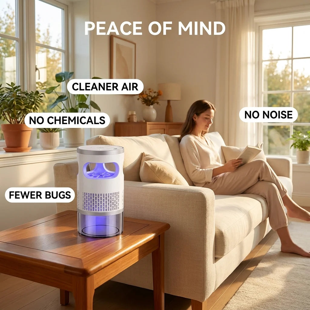 🦟Indoor Flying Insect Trap 🏡Quiet UV Mosquito & Gnat Catcher-YOY