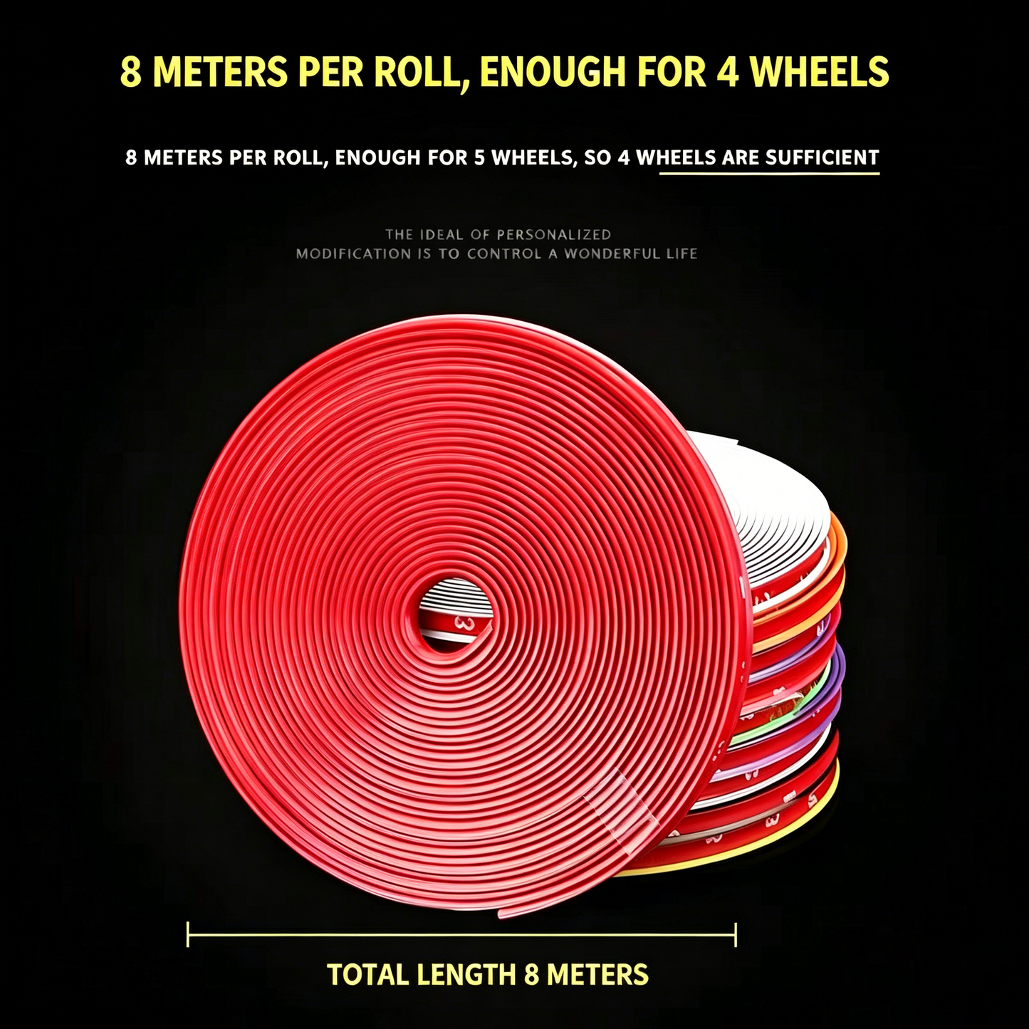 ❌ Stop Curb Rash! 8m Universal Car Wheel Rim Protector Strip 🚗| DIY Anti-Scratch Rubber Tire Guard Line-QZZ