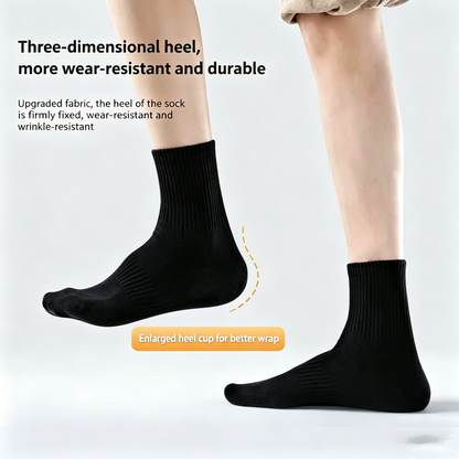 🏆 Premium Breathable 100% Cotton Socks | Anti-Odor Sport & Daily Crew Socks for Men (5-Pack / 10-Pack) — Super Soft, Non-Slip Cushion Comfort-QZZ