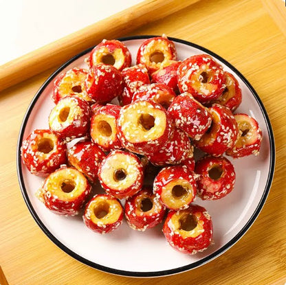 GutRest Freeze-Dried Sesame Candied Hollow Hawthorn Rings | Natural Digestive Snack, Eases Bloating & Gas, Boost Appetite, Relieve Dizziness & Improve Restless Sleep-SUY