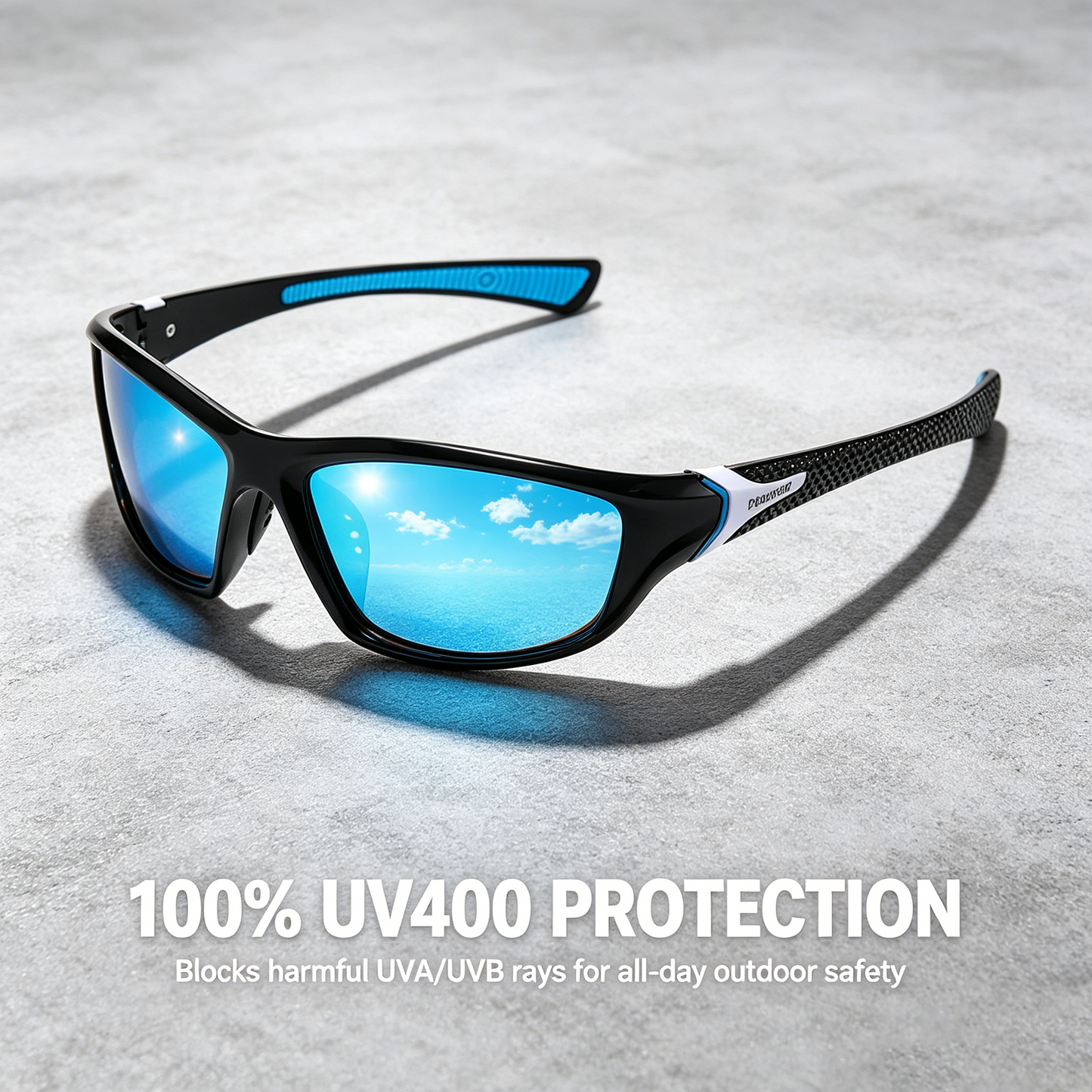 All-Weather Polarized Sports Sunglasses – Shatterproof PC Frame, 100% UV Block, No-Slip Fit for Running, Fishing & Driving-QZZ