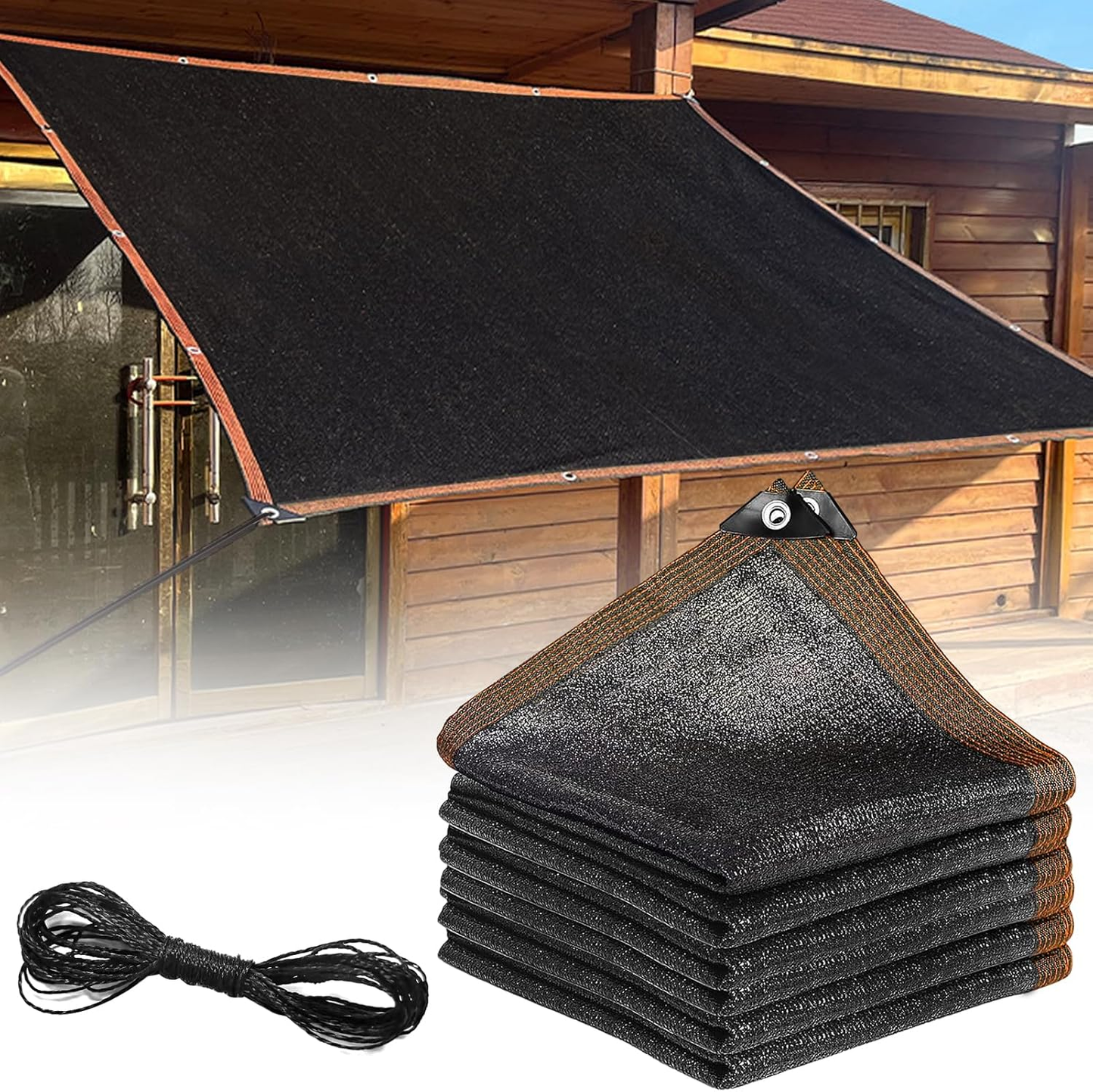 ☀️Premium Outdoor Sun Shade Net - Breathable & UV Protection Mesh Cover with Reinforced Edges for Patios, Pergolas, 🏡Vehicles, and Plant Nurseries-XXS
