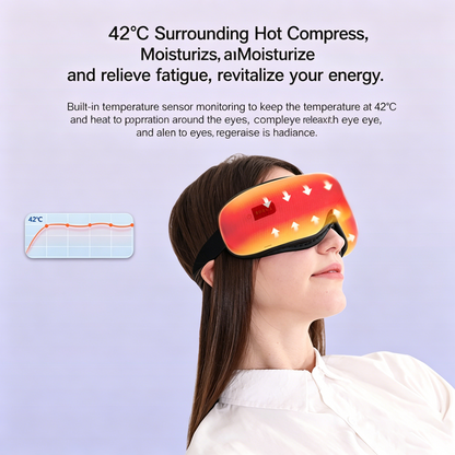 💆‍♀️ Meet your personal eye masseuse. Bring the luxury spa home! Our multi-zone airbags perfectly mimic human hands to gently knead away the day's stress. Combine it with full-eye heat therapy for the ultimate 15-minute healing ritual. ✨-QZZ
