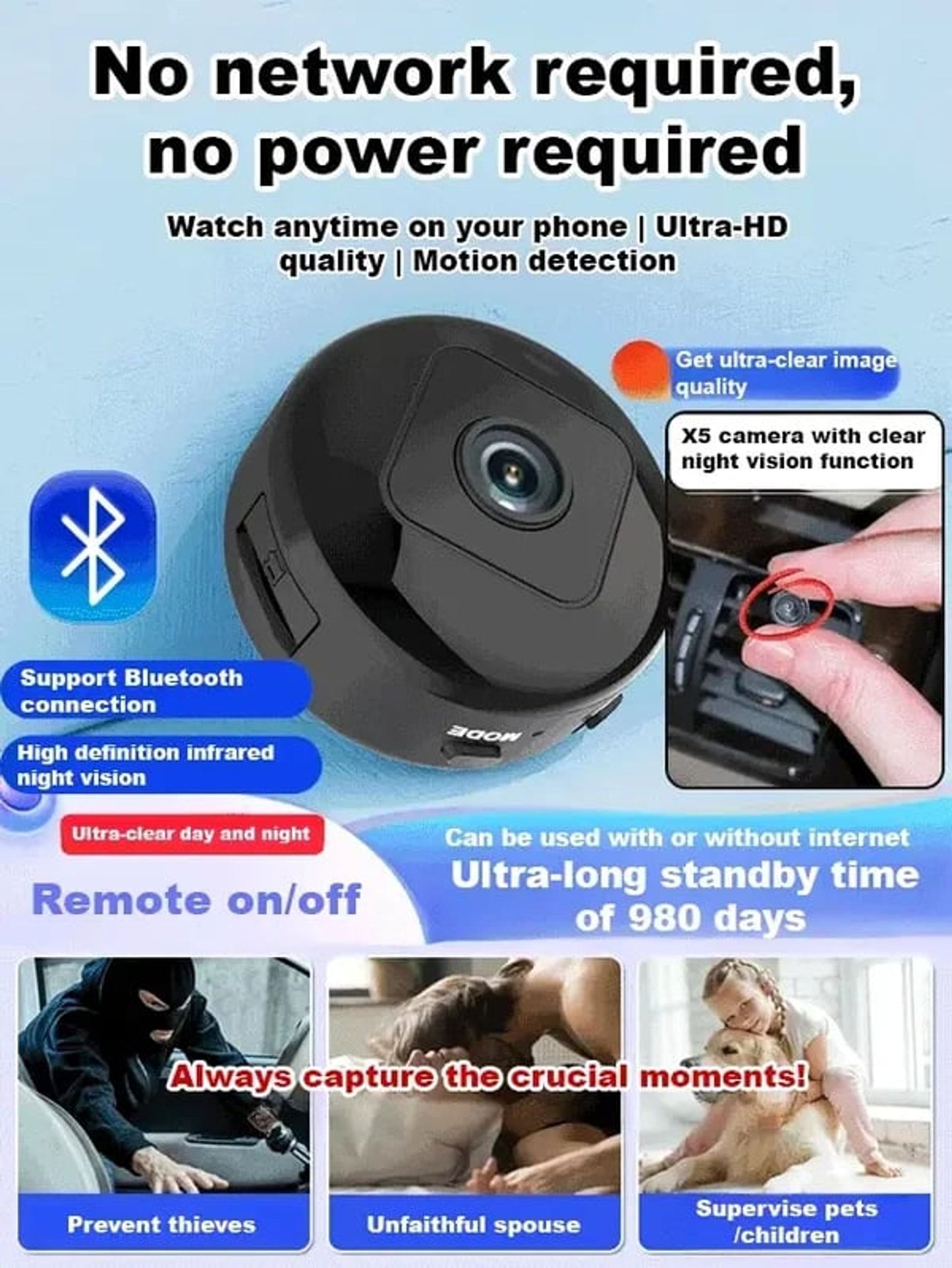 📸Mini WIFI Camera 1080P HD - Night Vision Included LGZ