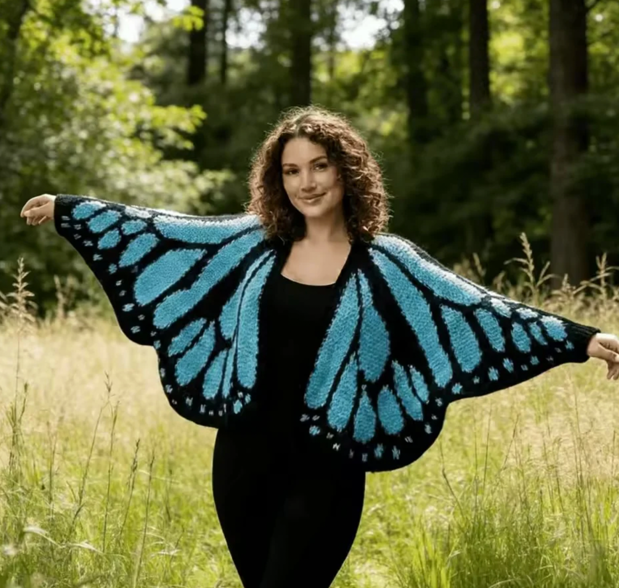 The "Unloved" Handmade Butterfly Cardigan | 100% Hand-Crocheted Monarch Wings 🦋 LGZ
