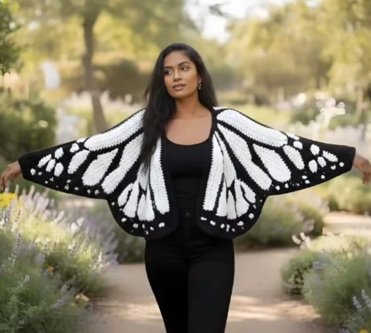 The "Unloved" Handmade Butterfly Cardigan | 100% Hand-Crocheted Monarch Wings 🦋 LGZ