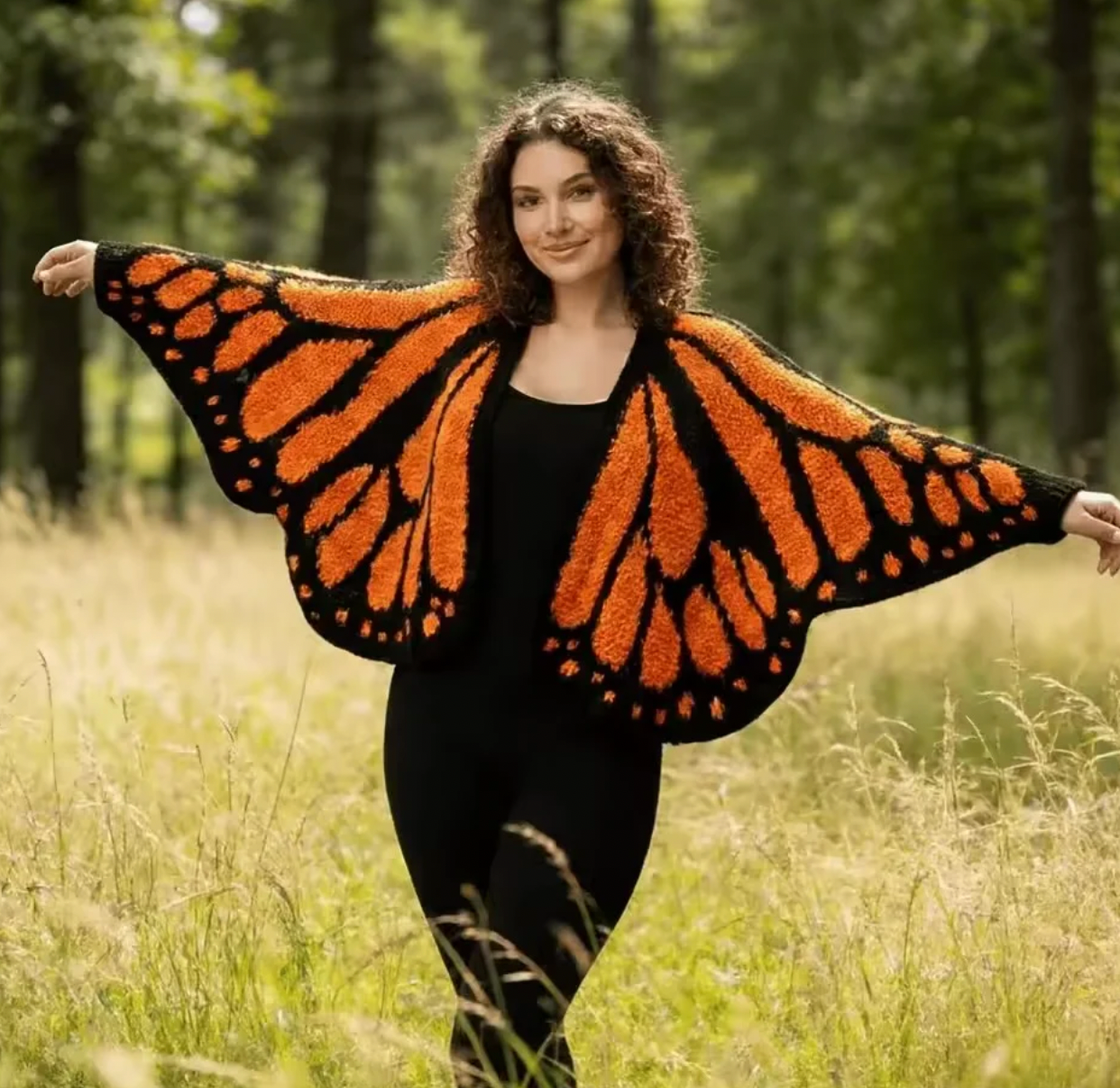 The "Unloved" Handmade Butterfly Cardigan | 100% Hand-Crocheted Monarch Wings 🦋 LGZ