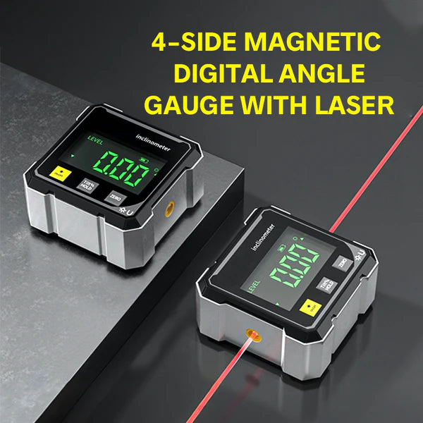 🔧Digital Angle Finder with Dual Laser 🏆 LCD Inclinometer Level Tool for Precision Measurement-YOY